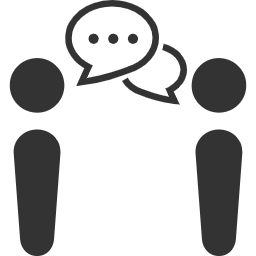 人が2人話し合っているアイコン